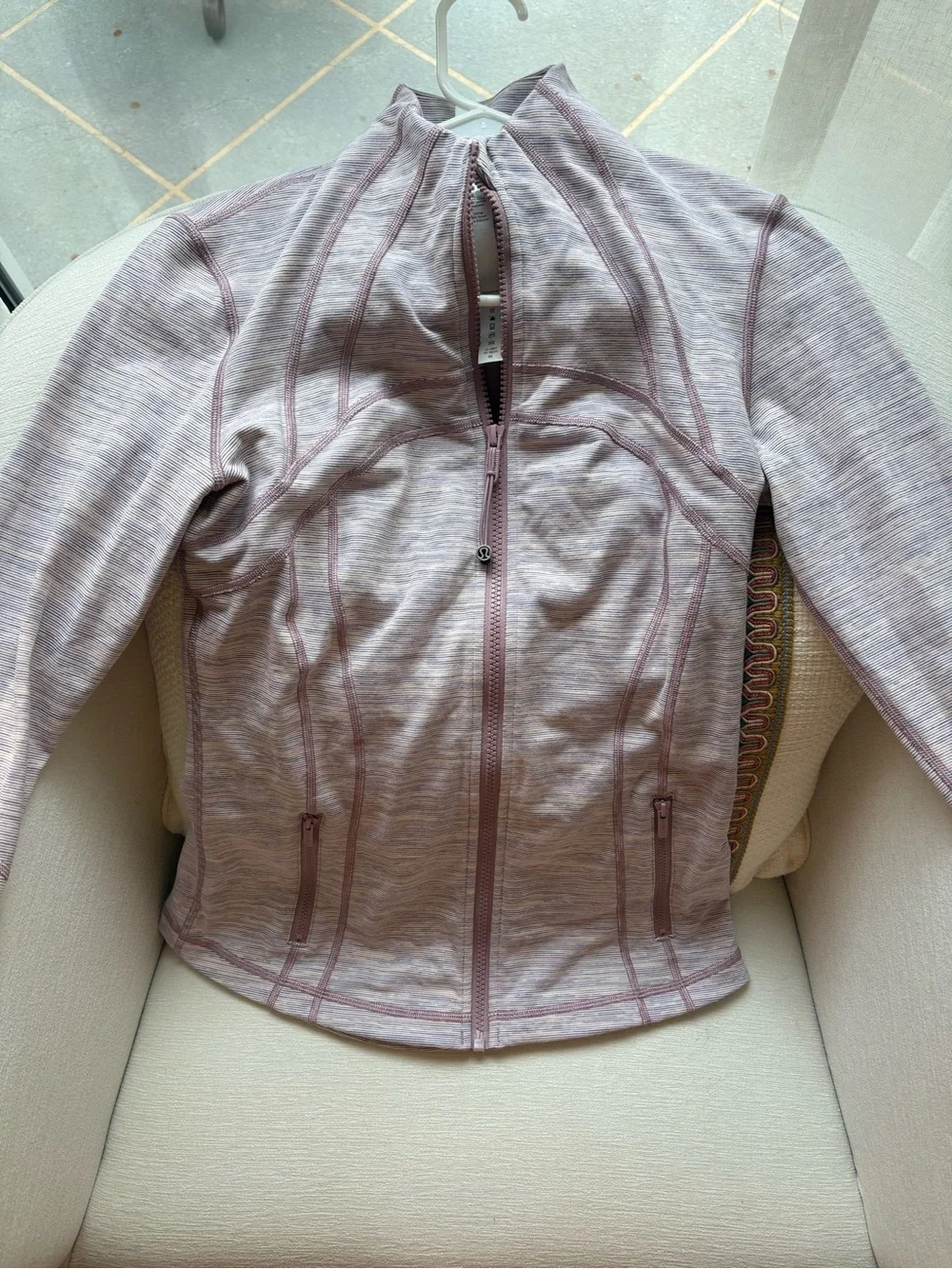 lululemon athletica Heathered Light Mauve Zip-Up Utility Jacket